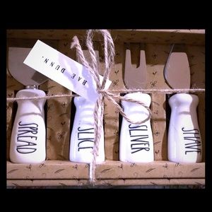 Rae Dunn cheese spread utensils
